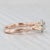 Modern 0.43ctw Round Diamond Halo Engagement Ring 14k Rose Gold Size 6.5 Vintage For Sale - Image 3 of 9