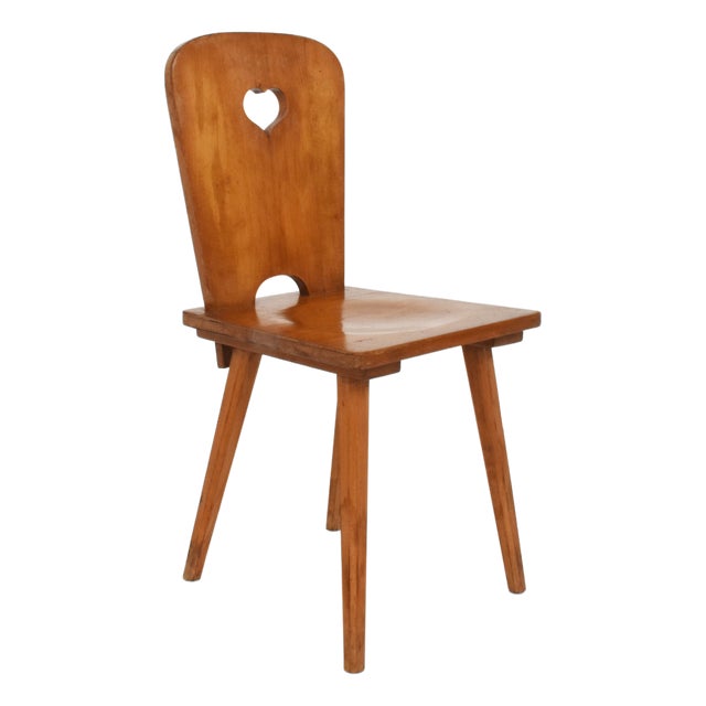 Alpine Folk Art Chair, Switzerland, 1960s For Sale