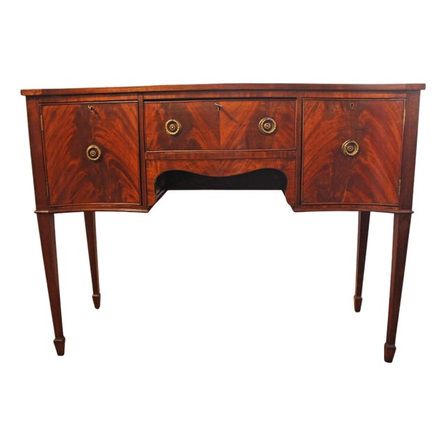 Circa 1870 Georgian Style Serpentine Form Sideboard For Sale