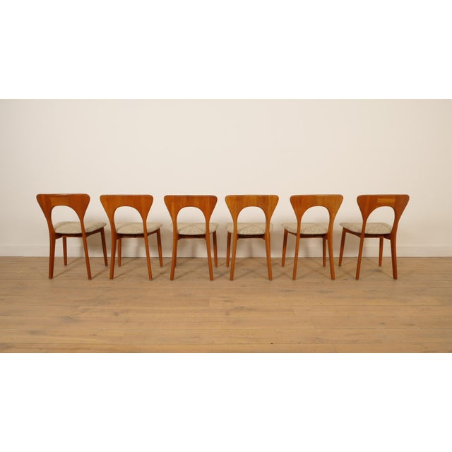 Teak Peter Dining Chairs by Niels Koefoed for Koefoeds Hornslet, Set of 6 For Sale - Image 6 of 16