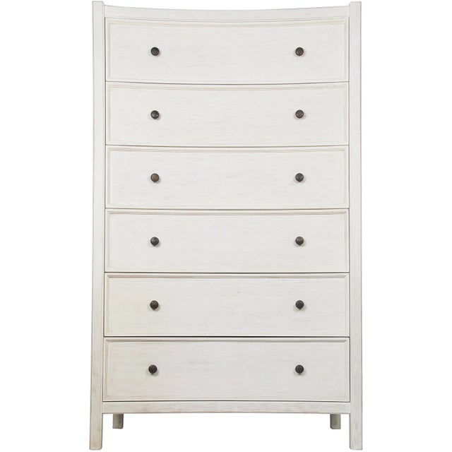 Contemporary Hampton Tall Boy in White Wash For Sale - Image 3 of 3