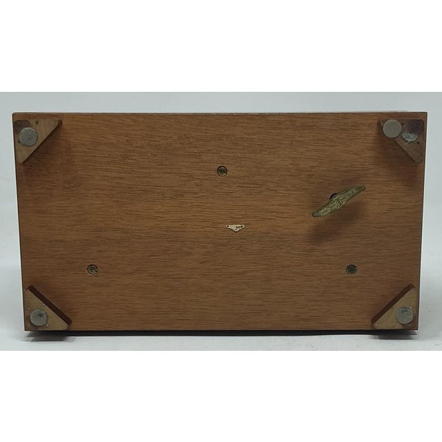 Wood Reuge Three Song Music Box, Switzerland For Sale - Image 7 of 8
