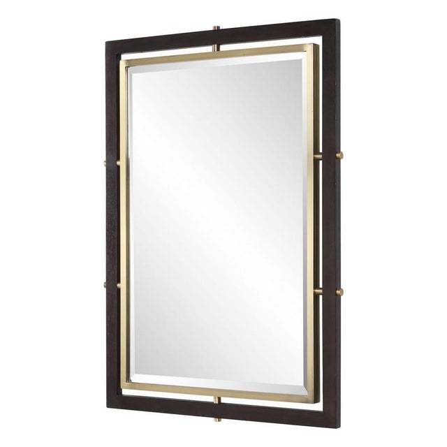 Contemporary Industrial Glam Mirror For Sale - Image 3 of 6
