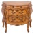 Italian Three Drawer Carved Bombe Commode or End Table For Sale
