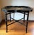 Vintage Chinoiserie Black Neiman Marcus Black Hand Painted Floral Tray Table For Sale - Image 10 of 12