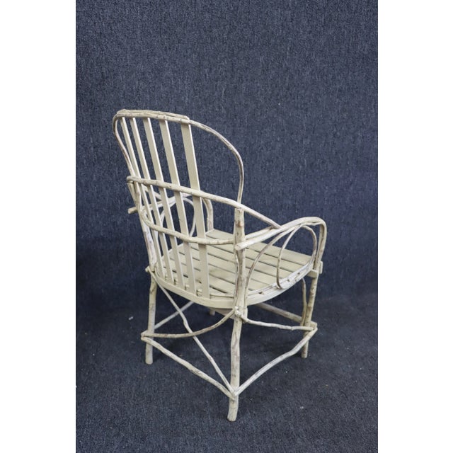 Cream Adirondack Cream Painted Bentwood Twig Chairs - Set of 4 For Sale - Image 8 of 10