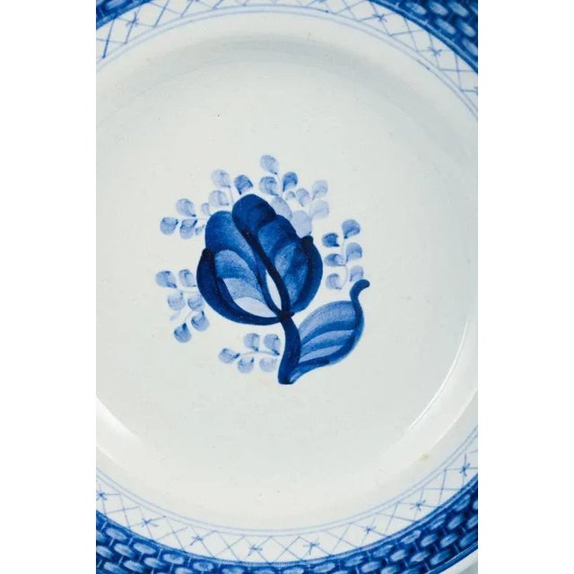 Faience Tranquebar Plates with Blue Decoration from Aluminia, Set of 14 For Sale - Image 3 of 5