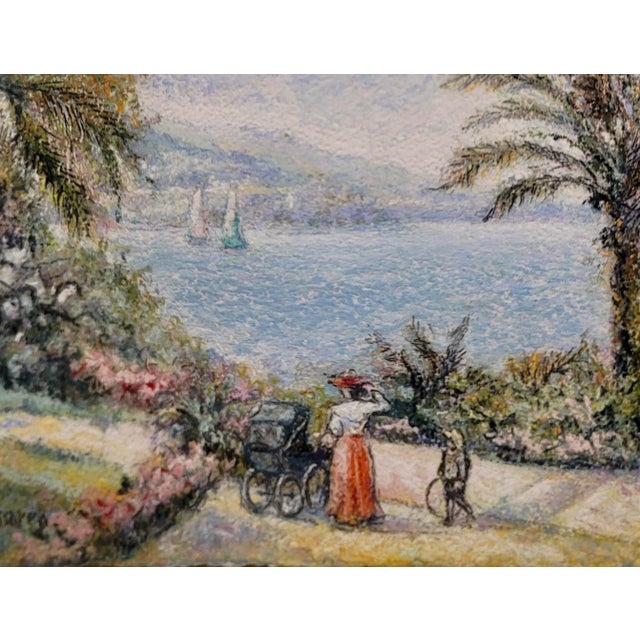 Claude Pissarro -View of Monte Carlo by the Garden of Monaco- Painting For Sale - Image 4 of 10