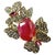 Bochic "Orient" Vintage Ruby & Sapphire Vintage Cluster Ring Set 18K & Silver For Sale - Image 10 of 18