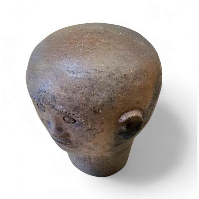 Ceramic Head Sculpture, 1970s, in Good conditions. Designed 1970 to 1979