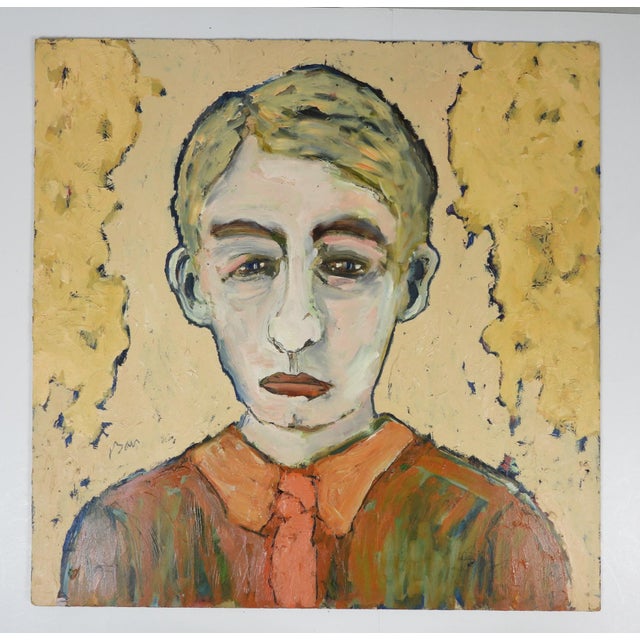 Contemporary Expressionist Portrait Painting of Sad Young Man For Sale In Seattle - Image 6 of 6