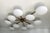 Fabio Ltd 21st Century Dieci Bronze Glossy White Murano Flush Mount by Fabio LTD For Sale - Image 4 of 9