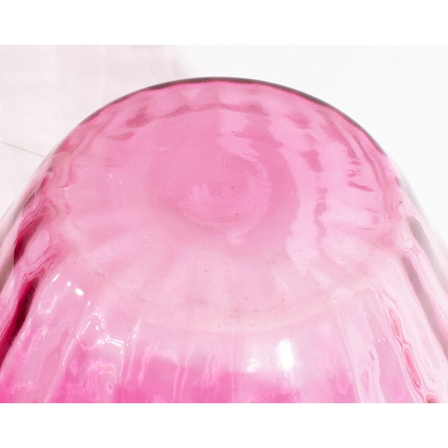 Pilgrim Glass Cranberry Oversized Vase For Sale - Image 4 of 8