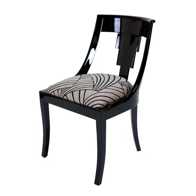 Art Déco French Gondola Chairs, 1930s, Set of 6 For Sale - Image 3 of 8