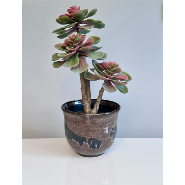 Cobalt Blue Glazed Studio Ceramic Planter from Serocka, Germany, 1970s For Sale - Image 6 of 14