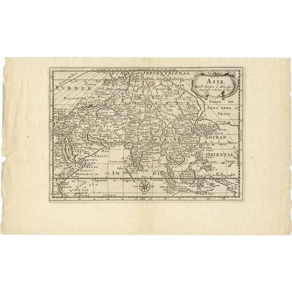 Antique Map of Asia by Sanson, 1705 For Sale - Image 10 of 10