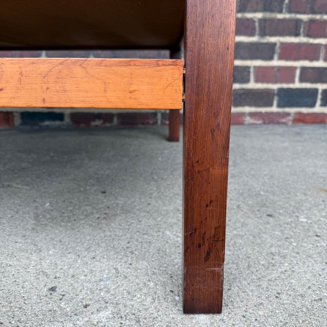 Brown Tue Poulson Square Tile Top Coffee Table For Sale - Image 8 of 12
