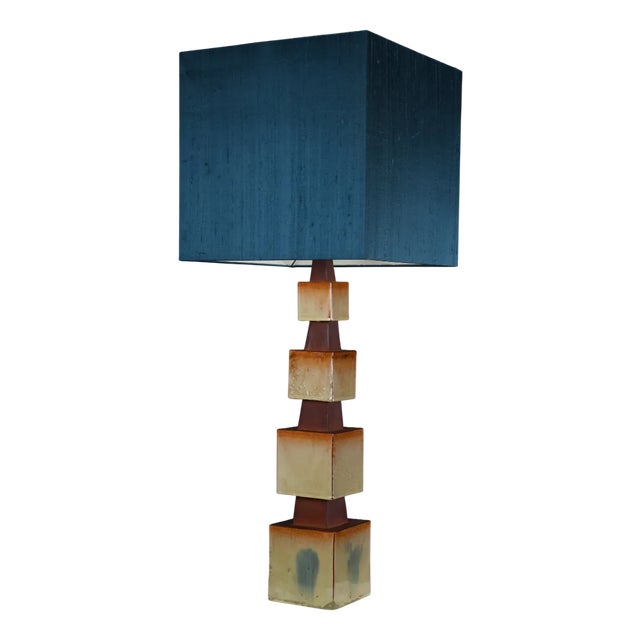 Sculptural Ceramic Table Lamp, 1960s For Sale