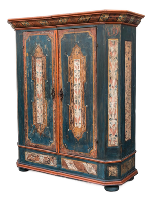 Alpine Blue Painted Wardrobe, 1817