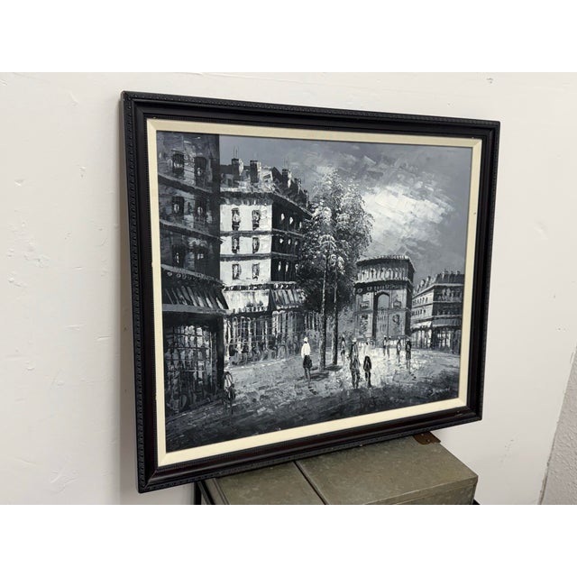 French Late 20th Century Caroline Burnett "Arc De Triomphe" Original Oil Painting, Framed For Sale - Image 3 of 12