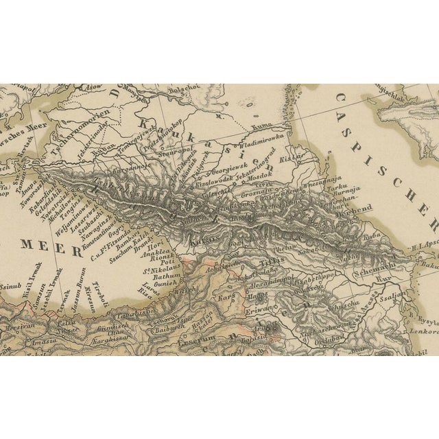 Paper Map of Mediterranean, Black Sea and Ottoman Empire, 1853 For Sale - Image 7 of 12