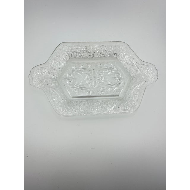 Glass Vintage Indiana Glass Tray, Cream & Sugar Set For Sale - Image 7 of 11