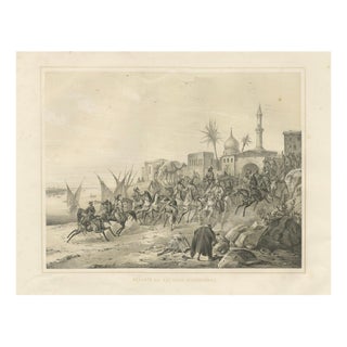 Heinrich von Mayr, Procession of Mehmed Ali Pasha on the Nile, 1846, Steel Engraving For Sale