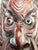 Vintage Indonesian Hand-Carved Horned Guardian Wall Mask With Inset Eyes For Sale - Image 9 of 12