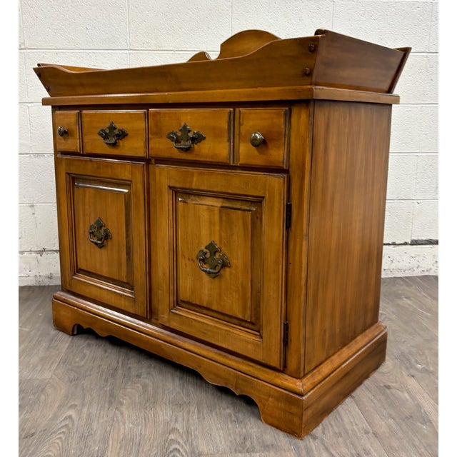 Vintage Garrison Furniture Company Early American Colonial Revival Dry Sink For Sale - Image 10 of 17