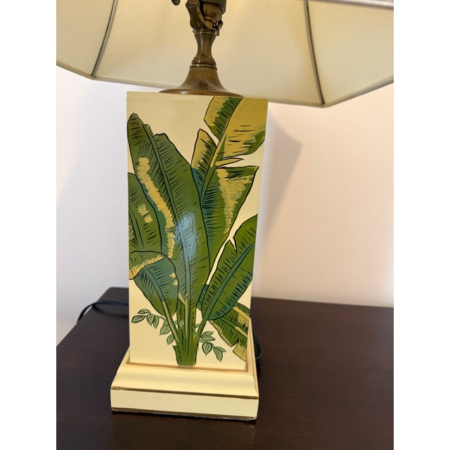 Traditional Handpainted Tropical Regency Table Lamp by Wildwood For Sale - Image 3 of 6