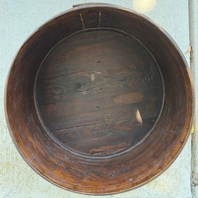 Folk Art 19thc Hand Made Original Black Painted Pantry Kitchen Box For Sale - Image 3 of 6