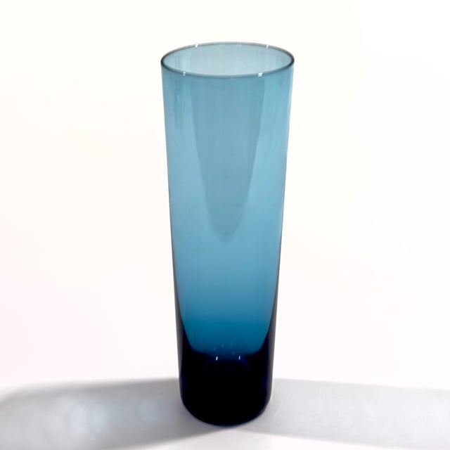 Sophisticated Finnish Style Inky Blue Decorative Glass Vessel Curation - Group of 5 For Sale - Image 4 of 13