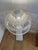 Vintage White Wicker Floor Lamp With Tiered Dome Shade For Sale - Image 10 of 14