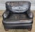 Traditional Late 20th Century Southwood Large Black Leather Club Arm Chair Made in North Carolina For Sale - Image 3 of 8
