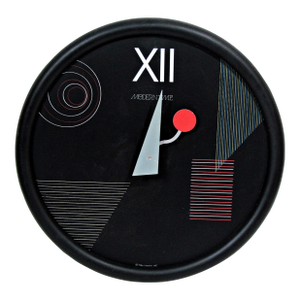 1986 Nicolai Canetti Modern Time Postmodern Wall Clock