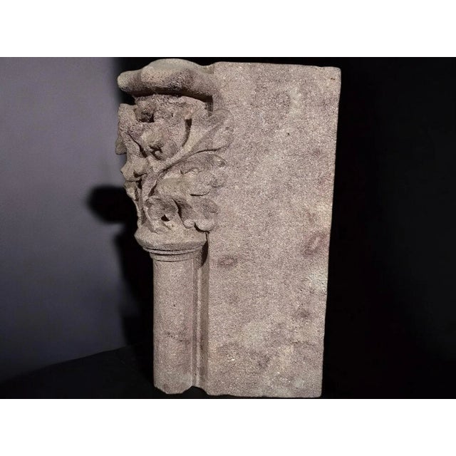 Antique Gothic Capital, 1750 For Sale - Image 4 of 12