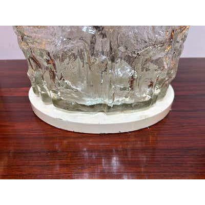 Swedish Molded Glass Table Lamp, Art Glass, Scandinavian Modern, 1965 For Sale - Image 4 of 10