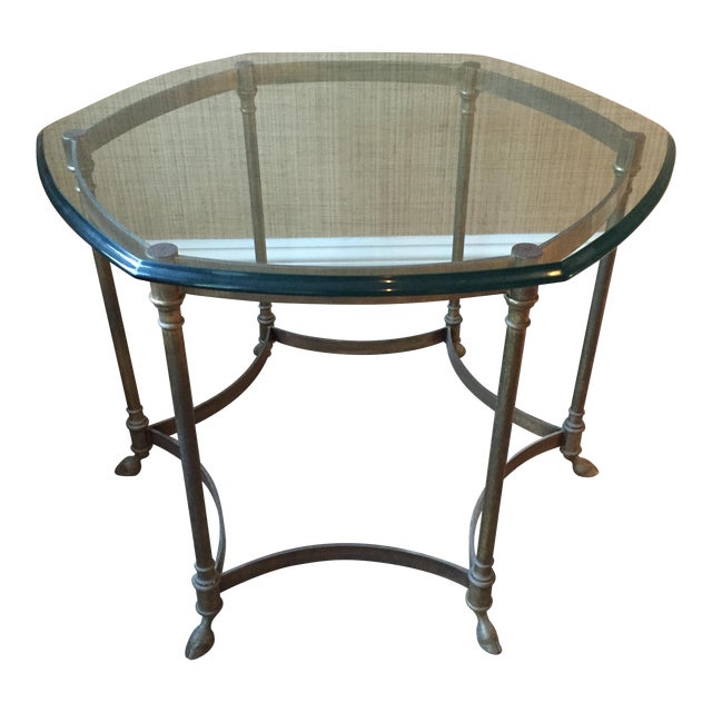 La Barge Brass Hoof Foot Side Table Chairish