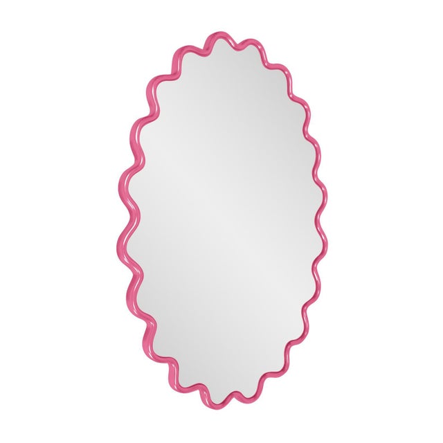 The Cloud Mirror features a wavy frame that is meticulously hand-painted in the USA. This mirror is designed to complement...