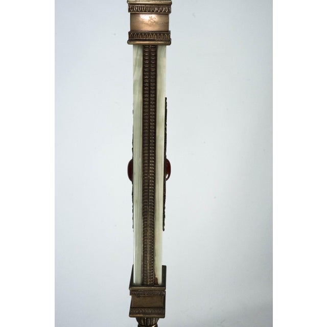 Italian Hollywood Regency Onyx and Bronze Floor Lamp, 1970s For Sale - Image 9 of 15