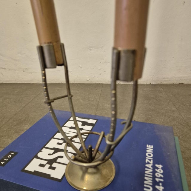 1960s Vintage Bamboo and Metal Floor-Standing Plant Holder from Vivai Del Sud, 1960s For Sale - Image 5 of 9