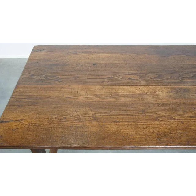 Antique French Farm Chestnut Dining Table with Drawers, Early 19th Century For Sale - Image 6 of 17