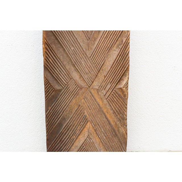 Mid 20th Century Tribal Bold Chevron Mali Antique Door For Sale - Image 5 of 8
