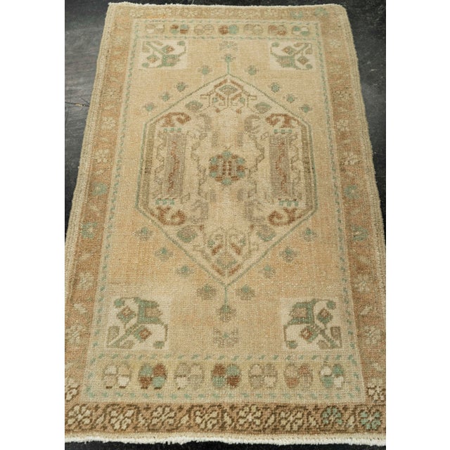 Turkish Mini Rug Oriental Hand Knotted Vintage Rug 1'10" x 3' #21091 Explore a curated collection of hallway runners, wool...