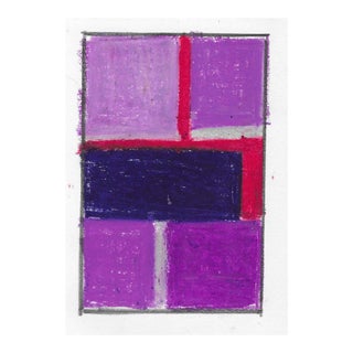 1960s Midcentury Abstract Pastel Painting For Sale