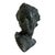 Beautiful 20th century neoclassical dark green patina terracotta bust of young roman Ephebe. Signed Amphora. Made in...