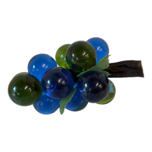 Mid Century Blue and Green Acrylic Grapes Bunch