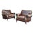Vintage English Leather Club Chairs - Set of 2 For Sale