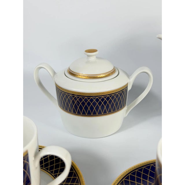 Blue Porcelain Tea Service by Schirnding Bavaria for Seven, Germany, 1980s, Set of 17 For Sale - Image 8 of 18
