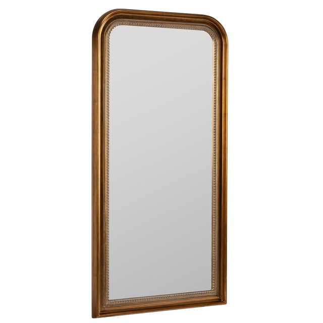 Classic gold wall mirror with a timeless design and detail within the frame Material: PU Finish: Antique Gold Item Bevel:...